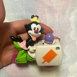 1993 Animaniacs Cartoon Character Toy on Green Scooter